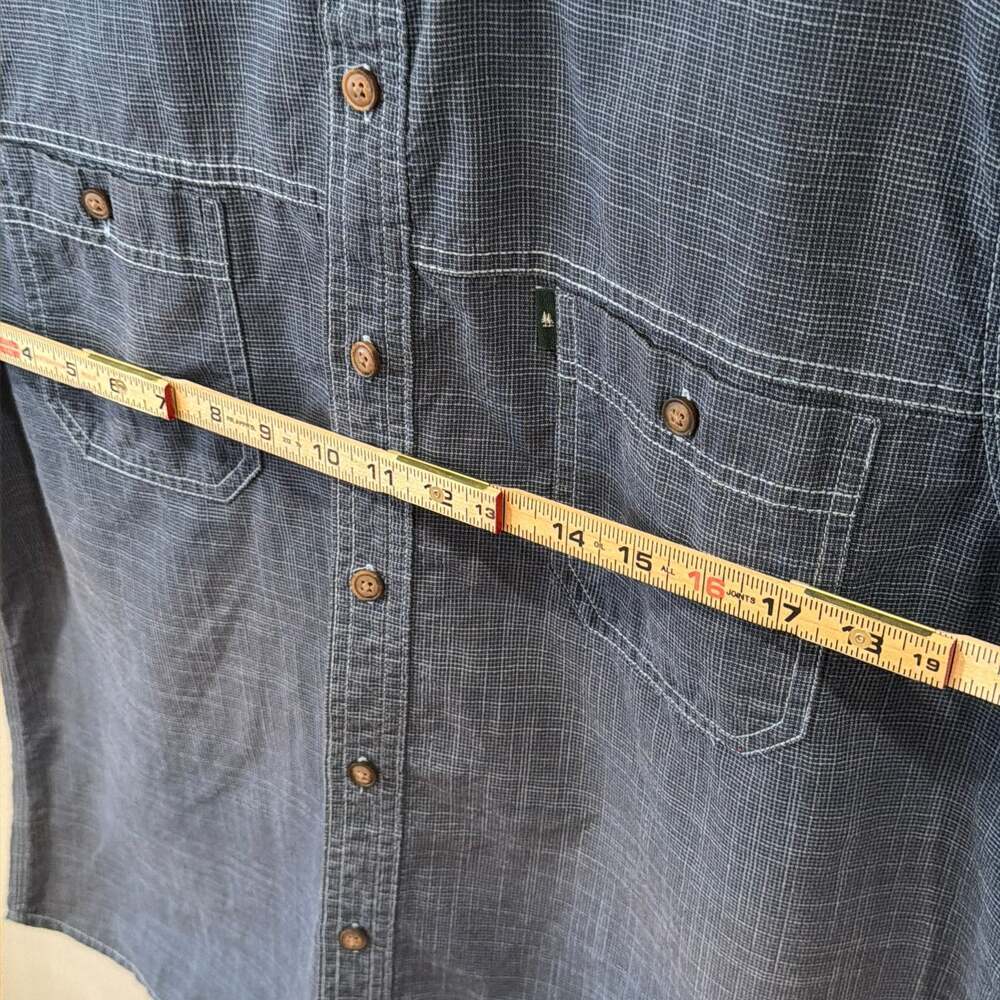 G.H. Bass & Co. Men's Short Sleeve Dark Blue Woven Shirt - Picture 6 of 8